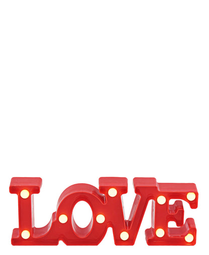 Lovers Design 3D LED Love Sign - Red