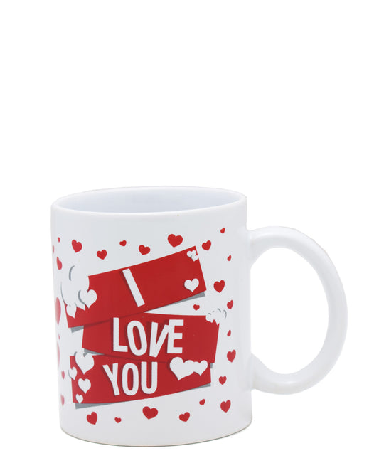 Lovers Design 440ml My Love Mug - White & Red