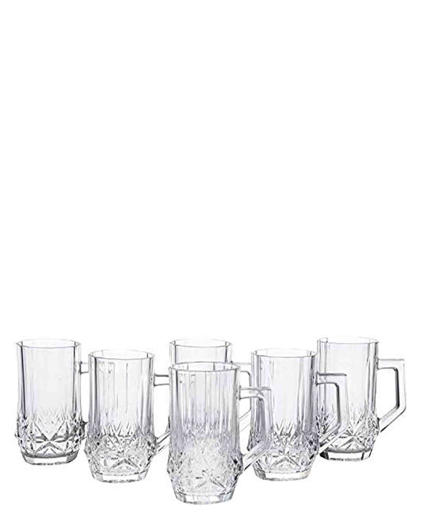 Luminarc 6 Piece Glass Brighton Tea Mug Set - Clear