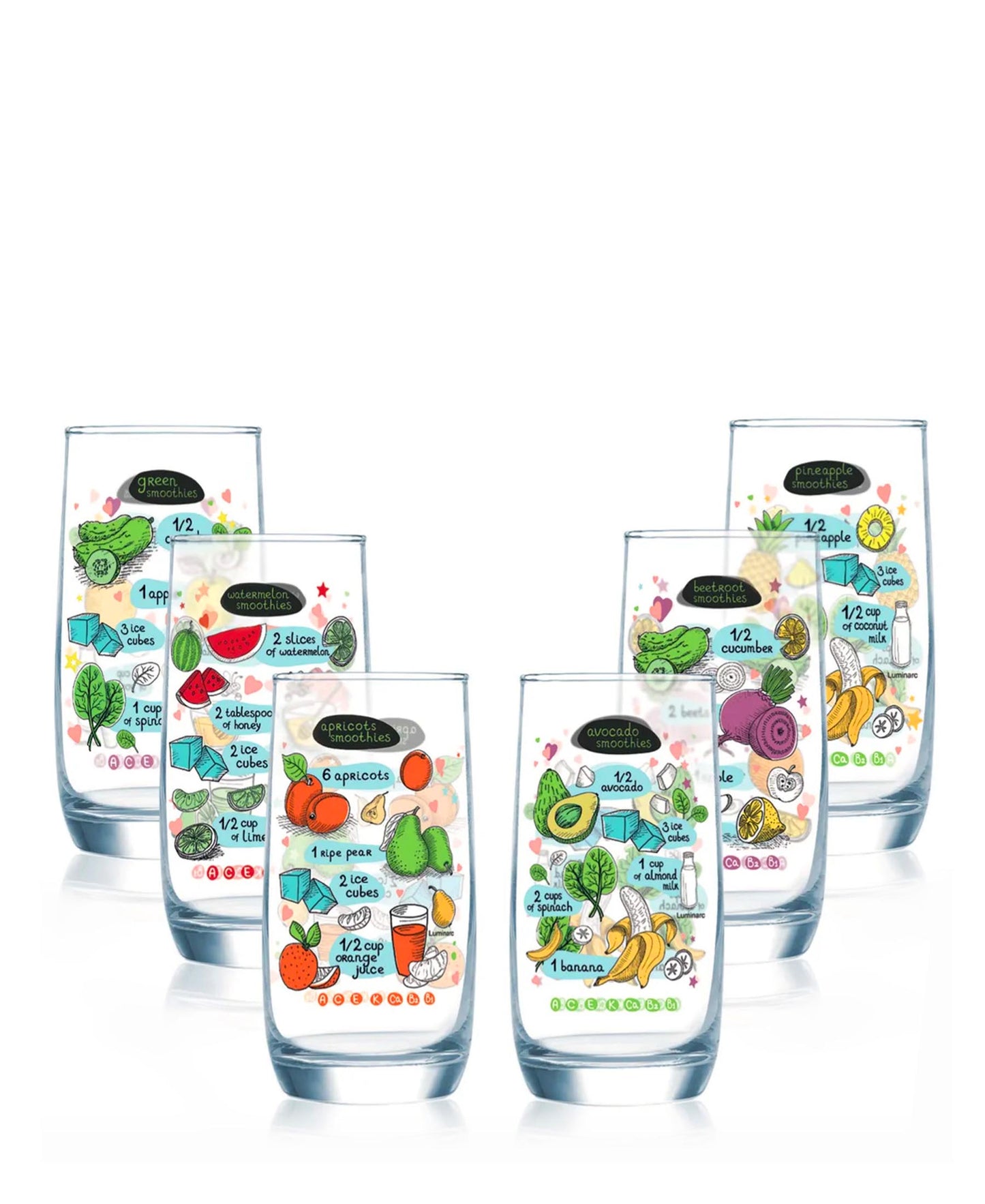 Luminarc 350ml 6 Piece Tumbler Set - Multi