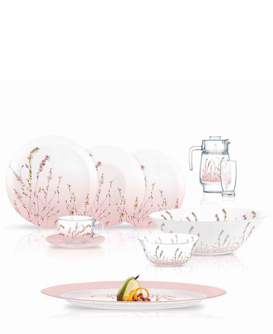 Luminarc Trompette Dinner Set 46 Piece - Pink