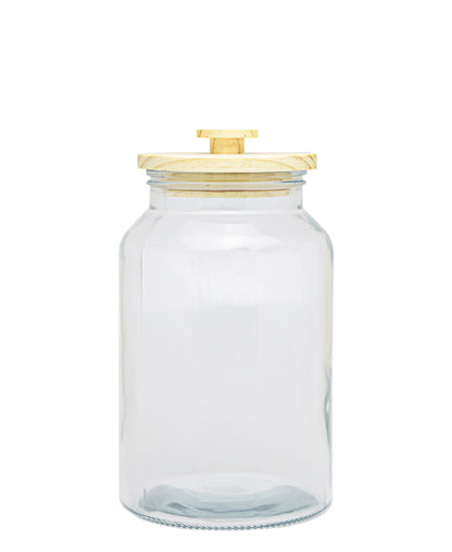 Seaside Storage Jar with Wooden Lid - Medium