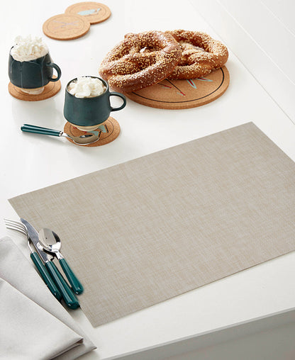 Crosshatch Placemat 45x30cm - Taupe