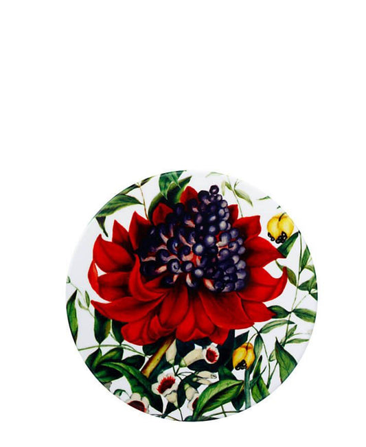 Maxwell & Williams Botanic 9,5cm Round Coasters - White & Red