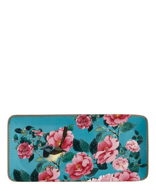 Maxwell & Williams Teas & C's Silk Road Rectangle Platter 33x15.5cm Aqua Blue Gift Boxed