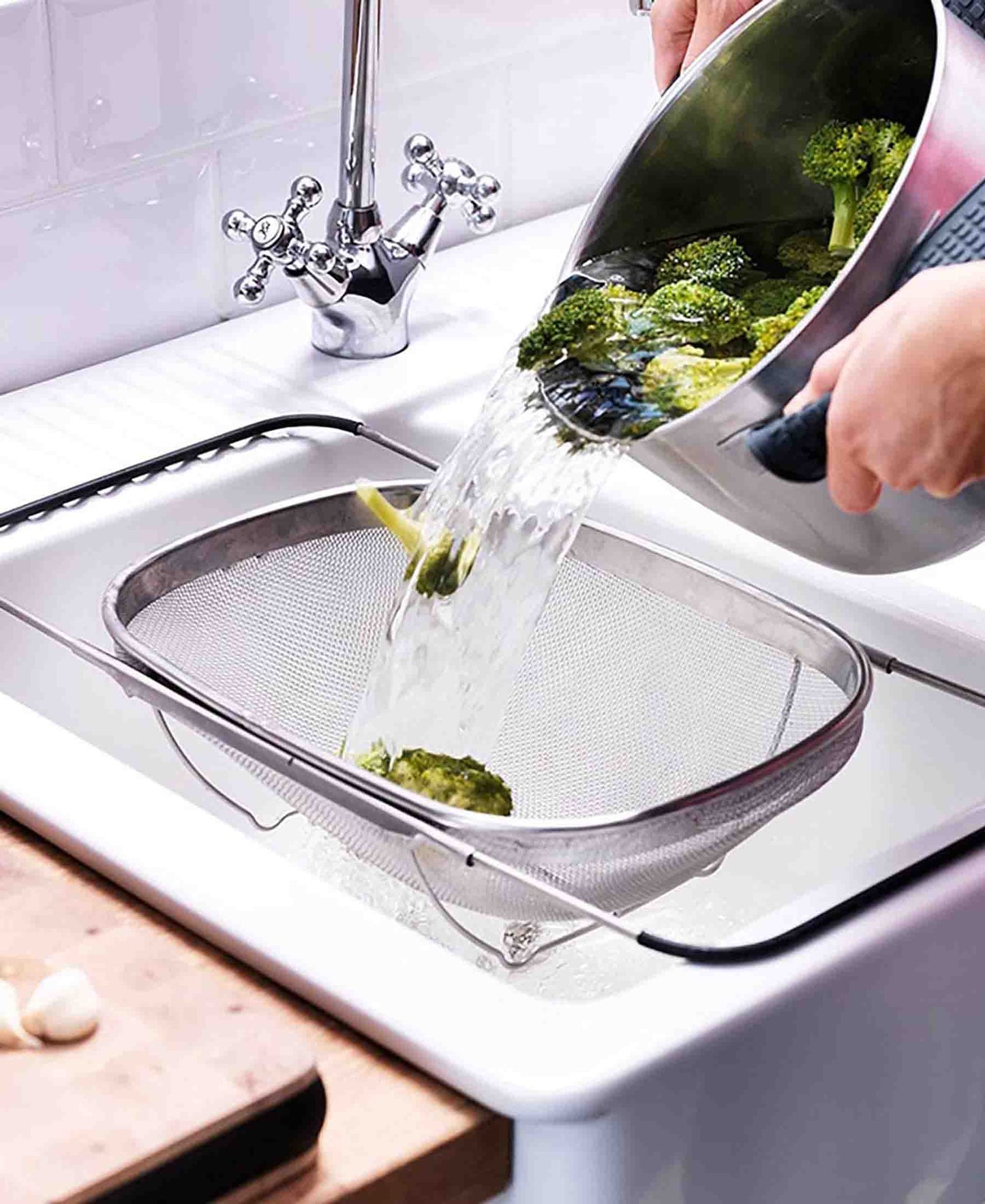 Kitchen Life Mesh Flexible Basket - Silver