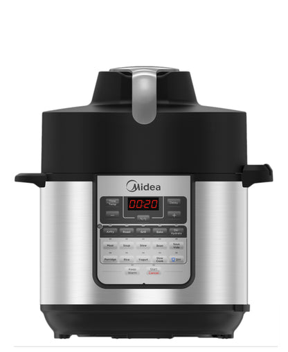 Midea 2 In 1 Pressure Cooker + Air Fryer - Silver