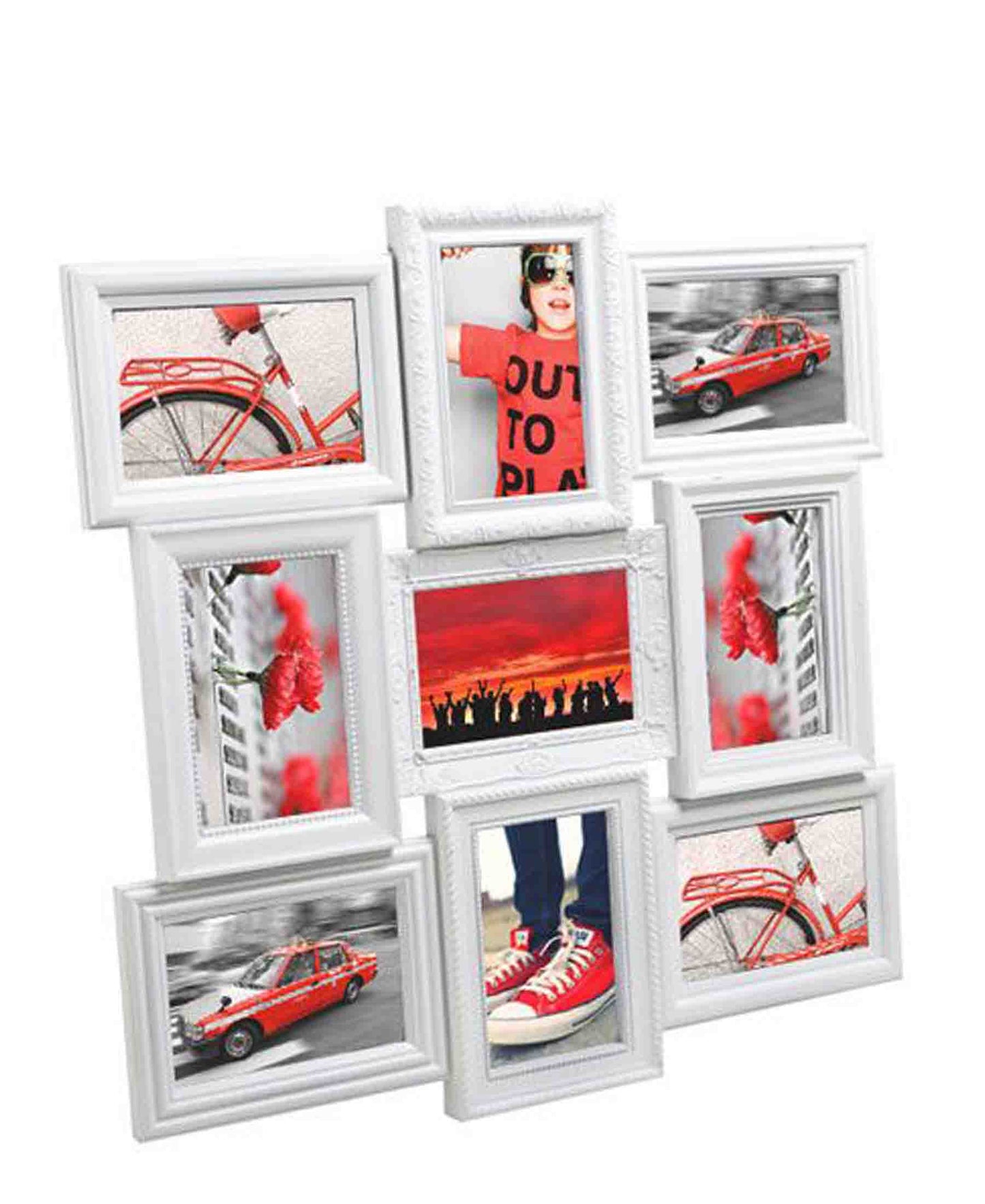 Urban Decor Multiple Picture Frame 9 in 1 - White
