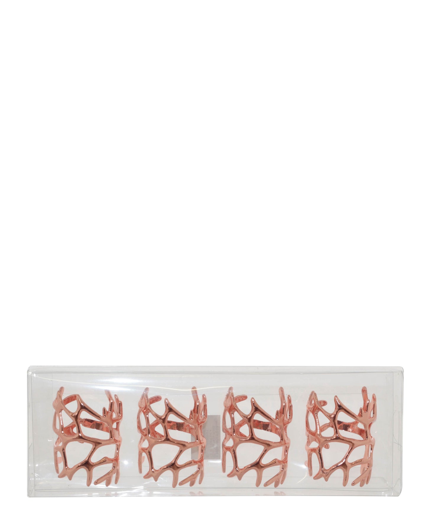 Kitchen Life Coral Napkin Holder Set Of 4 - Rose Gold