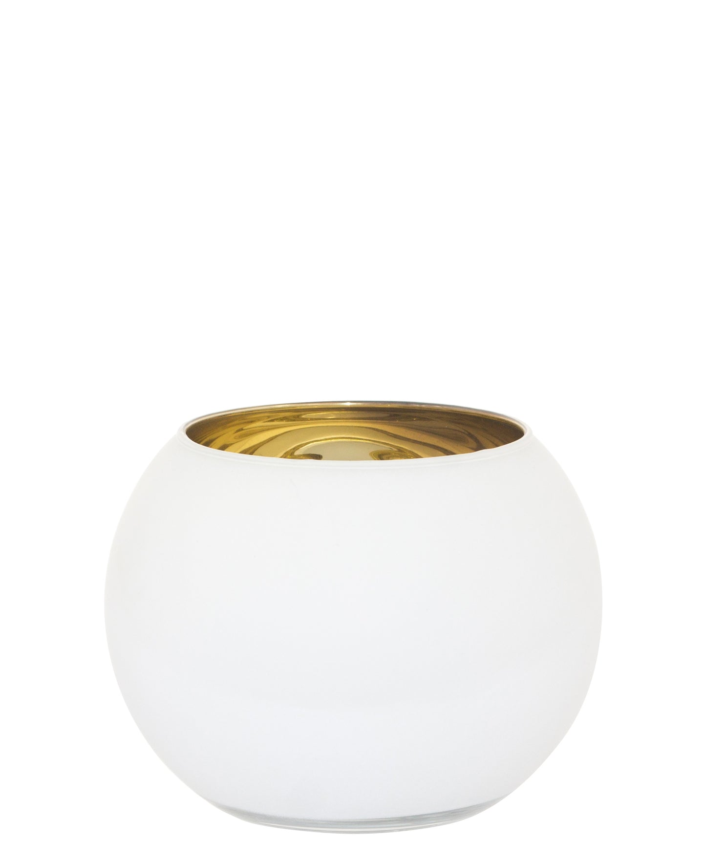 Urban Decor Bubble Ball Vase - White & Gold