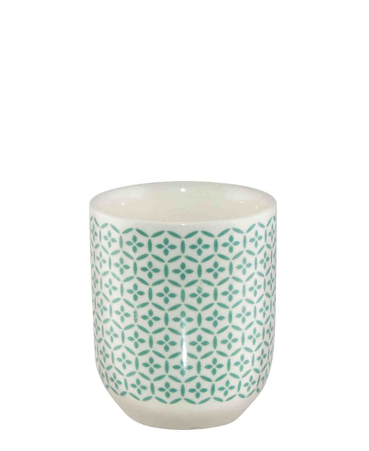 Kitchen Life Tea Cup - White & Green