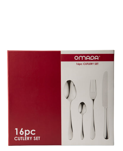 Omada Signum 16 Piece 18/10 Cutlery Set - Silver