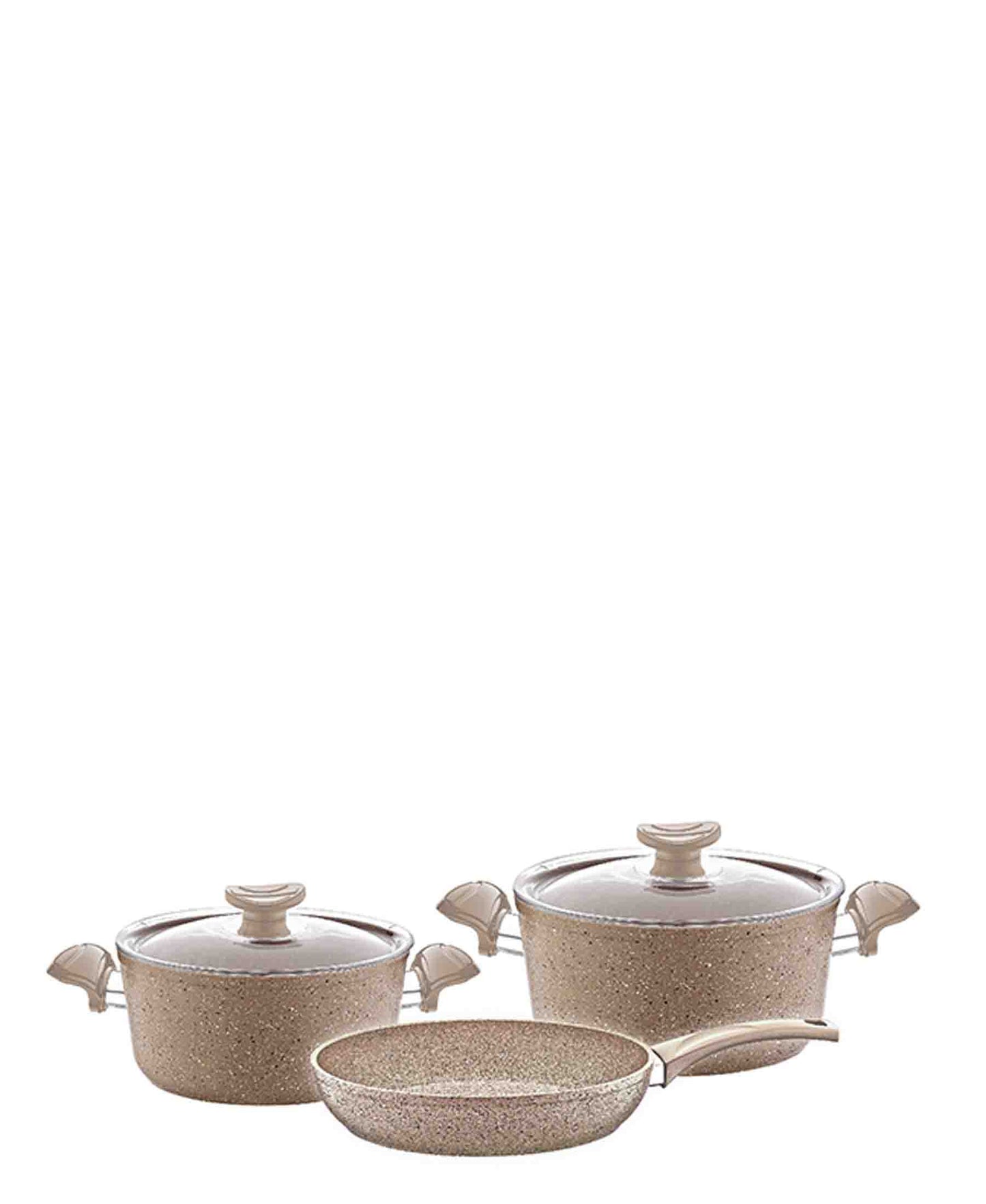 OMS 5 Piece Granitec Cookware Set - Brown