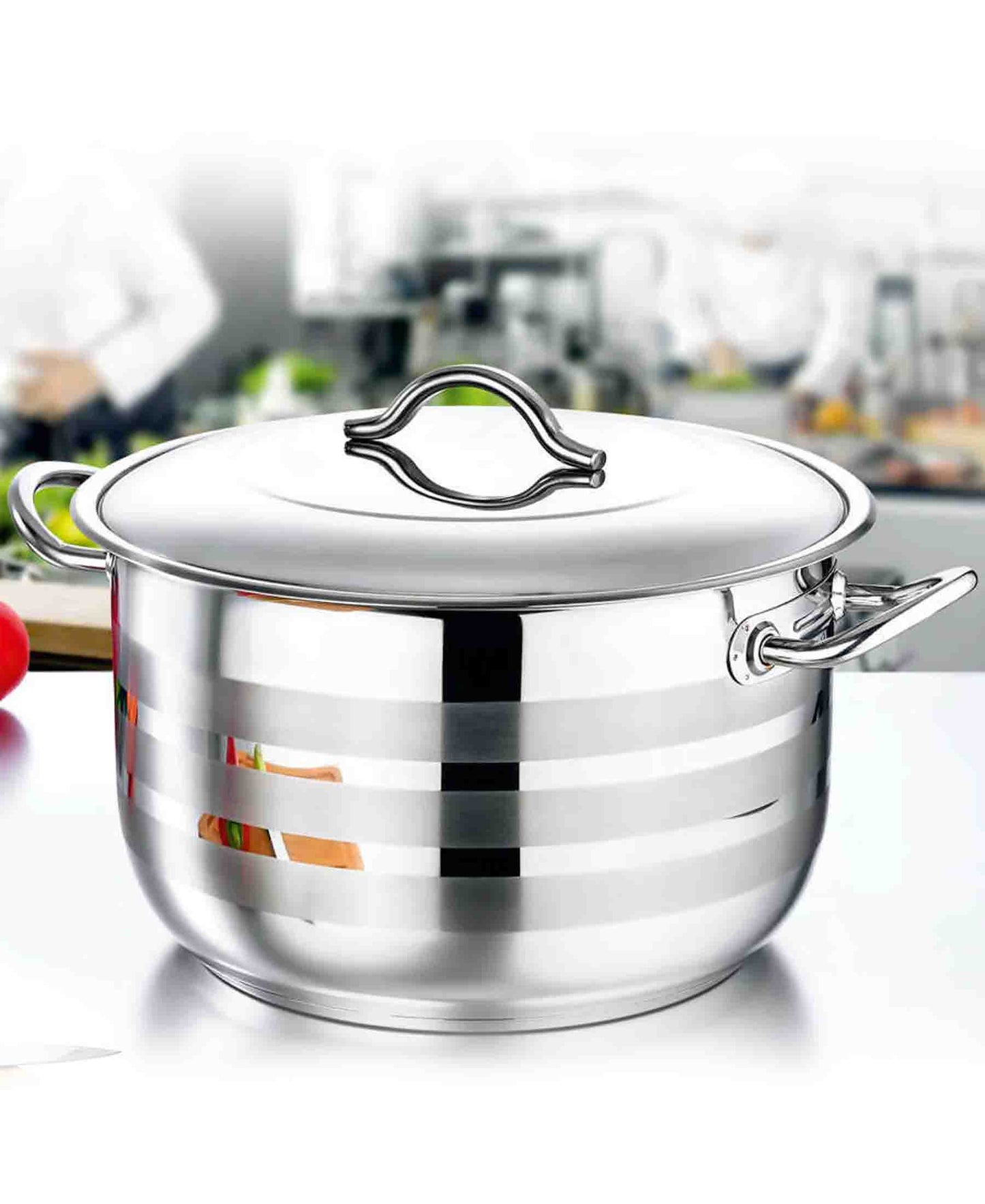 OMS 36cm Deep Stainless Steel Casserole - Silver