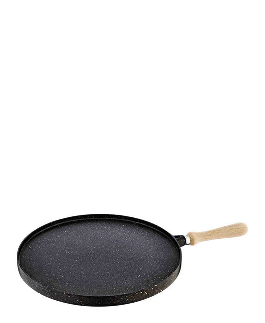 OMS Granite Non Stick Double Sided Grill/Pancake Pan - Black