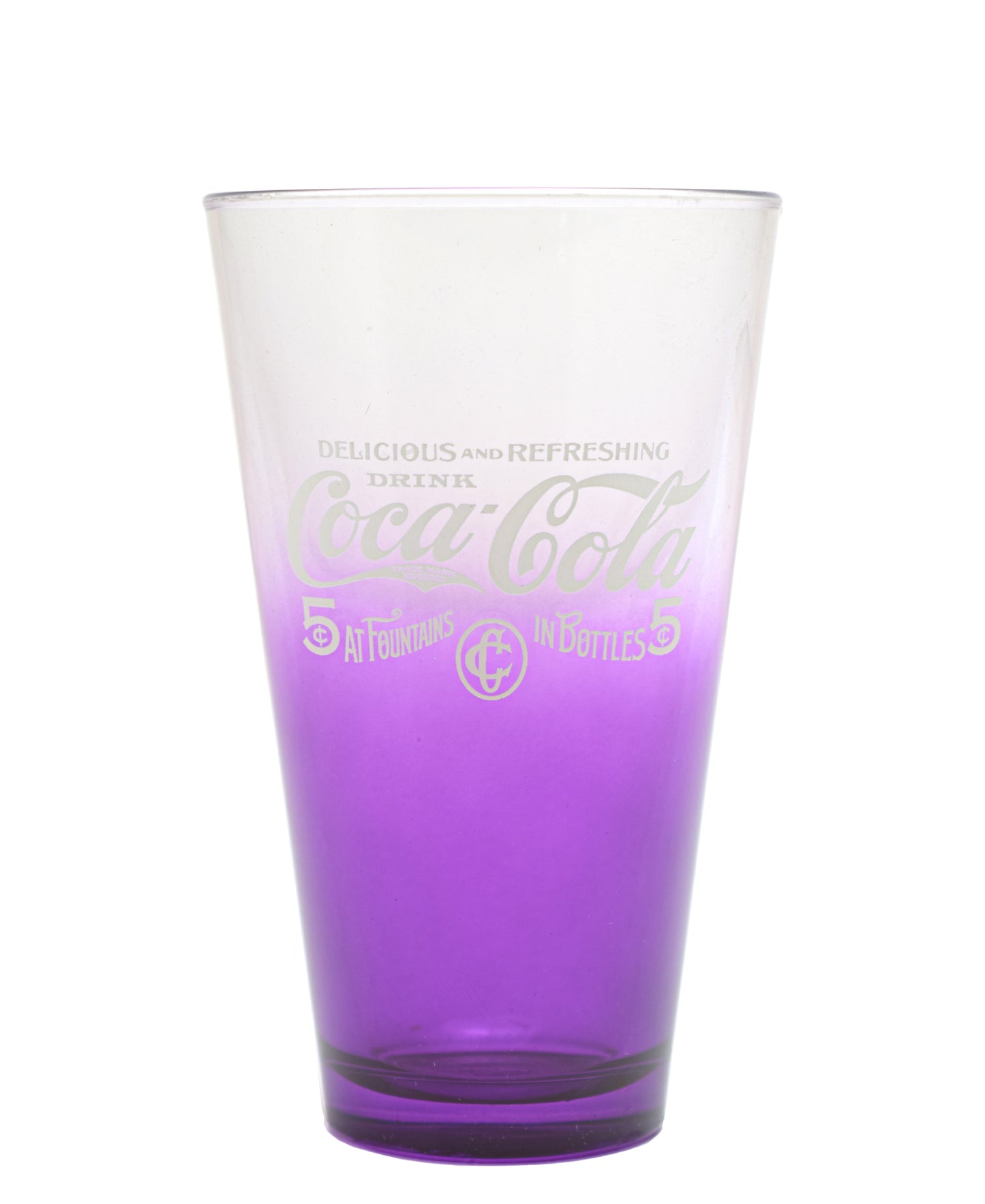 Retro Coca Cola Glass Set Of 5 - Purple