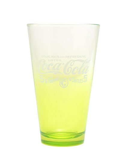 Retro Coca Cola Glass Set Of 5 - Lime