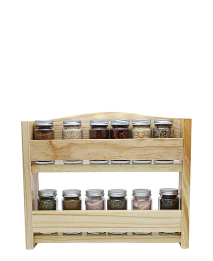 Nu Pine Two Tier Spice Rack - Oak