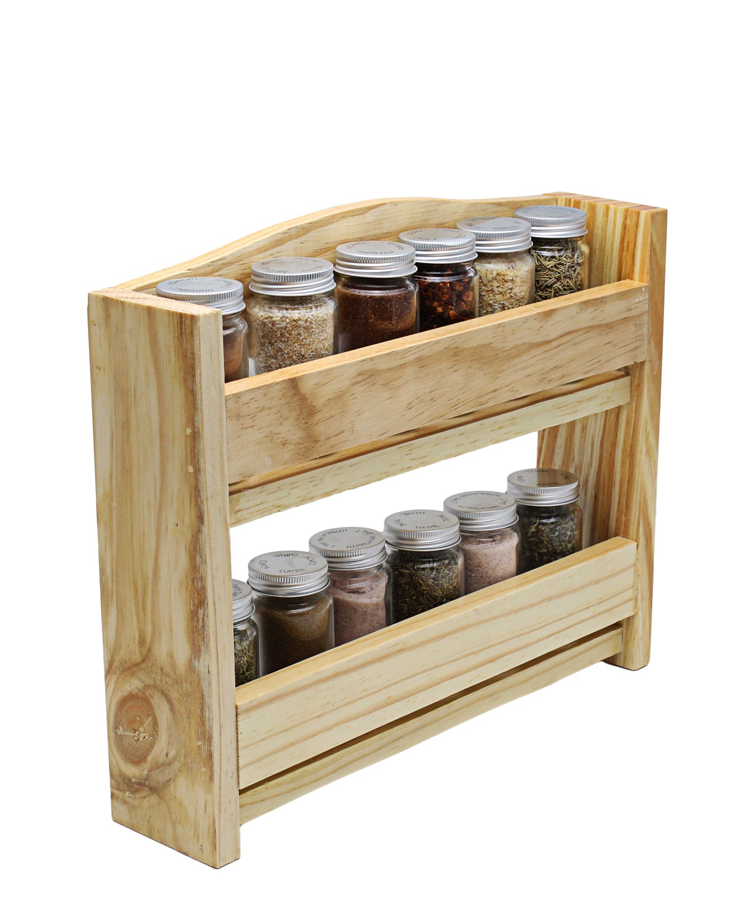 Nu Pine Two Tier Spice Rack - Oak