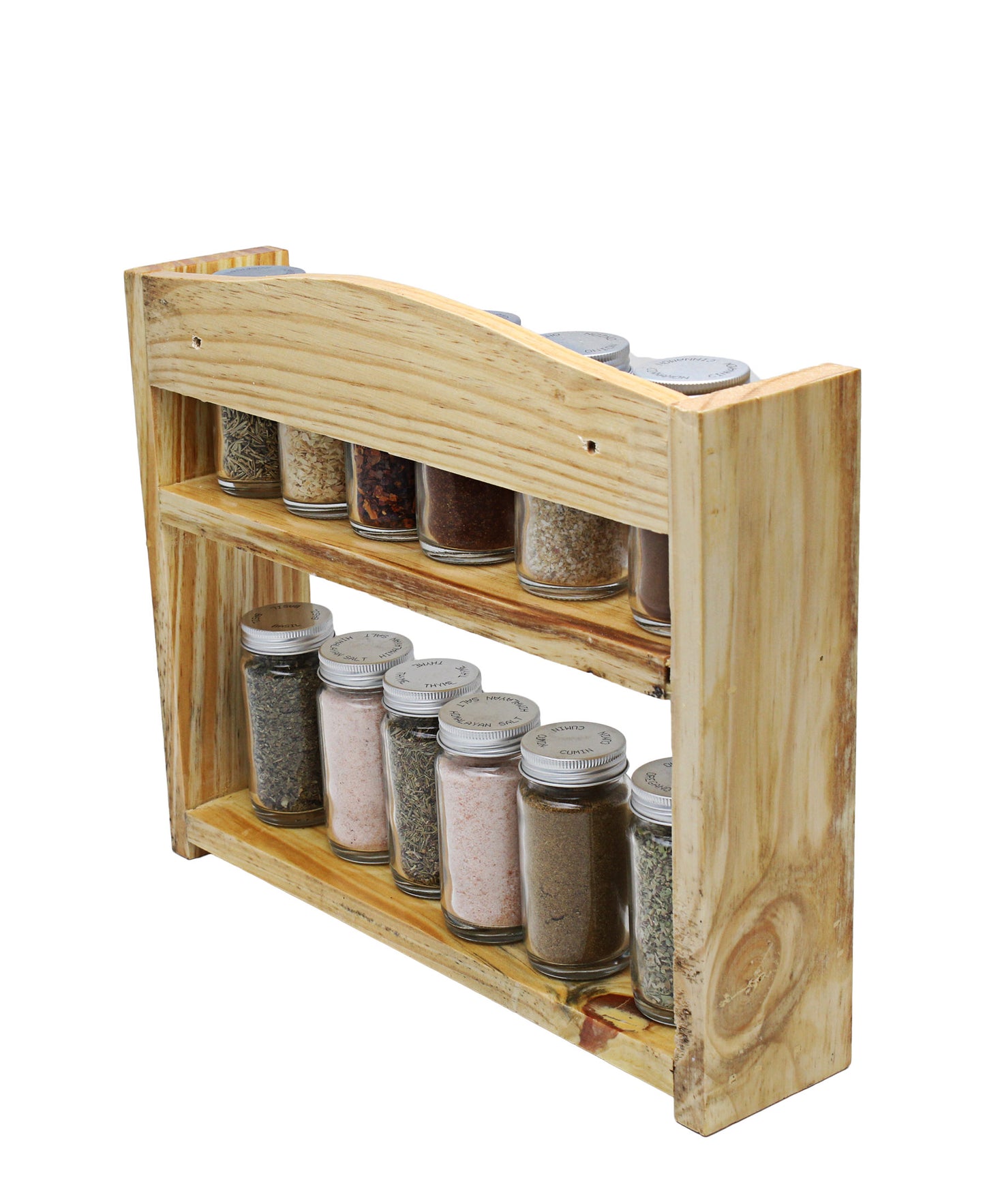 Nu Pine Two Tier Spice Rack - Oak