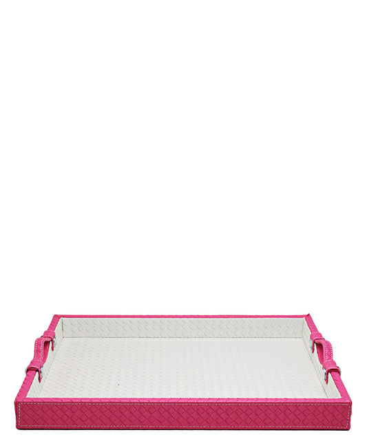 Urban Decor Leather Tray - Pink