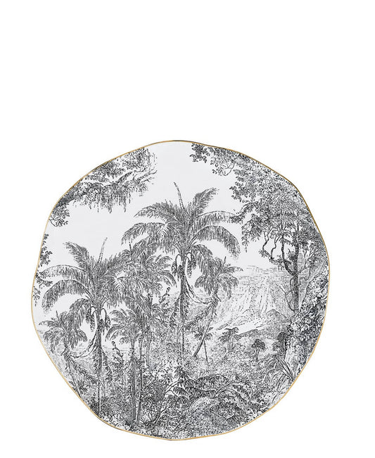 Easy Life Rain Forest Porcelain Plate 19cm - White