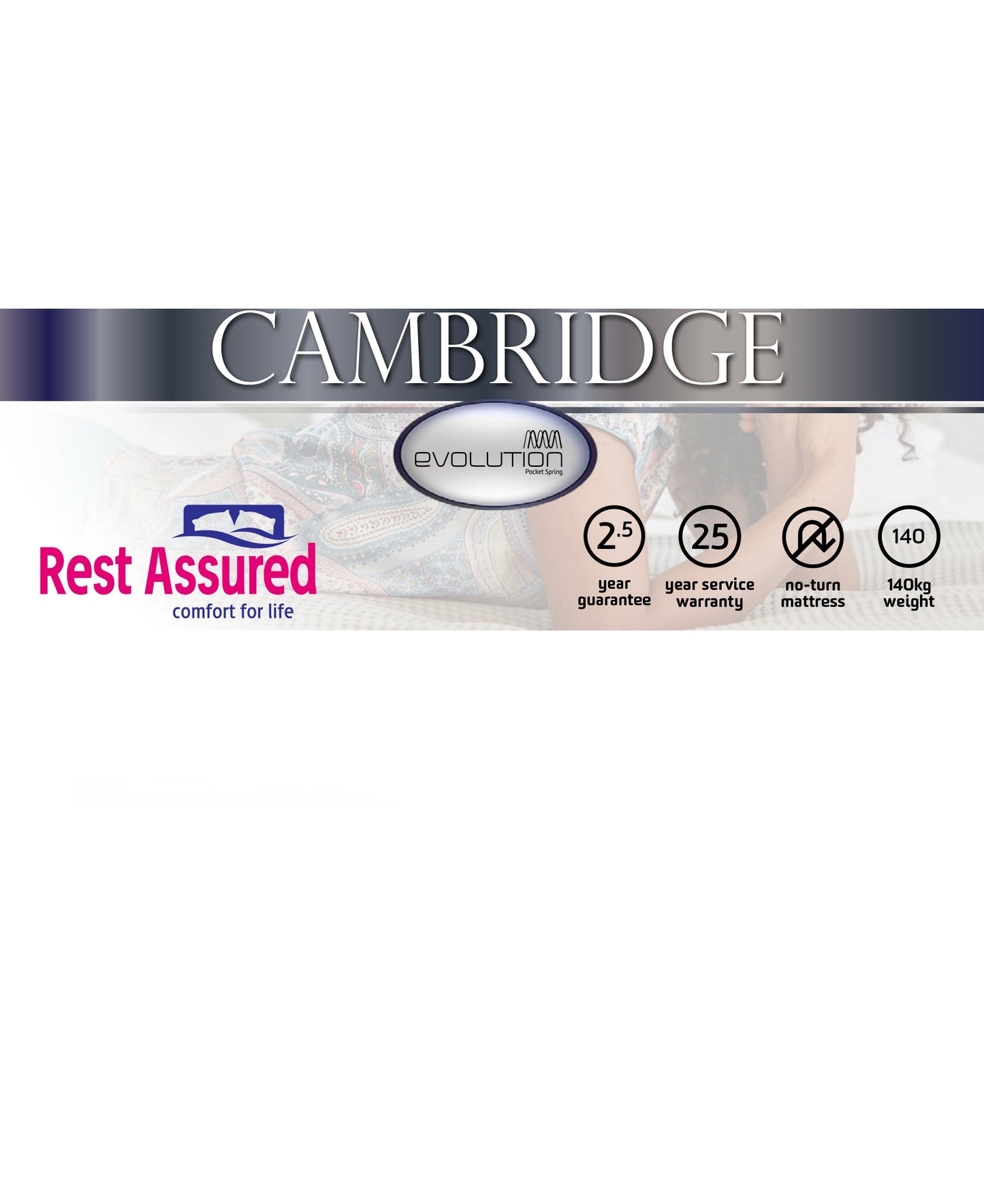 Rest Assured Cambridge Bed 3/4