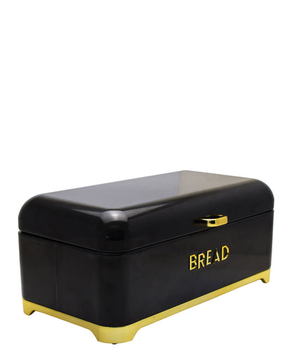 Retro Bread Bin - Black & Gold