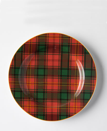 Jenna Clifford Red Tartan Side Plate - Red