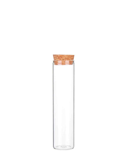 Regent 4 Piece Glass Bottle With Cork Lid 70ml - Clear