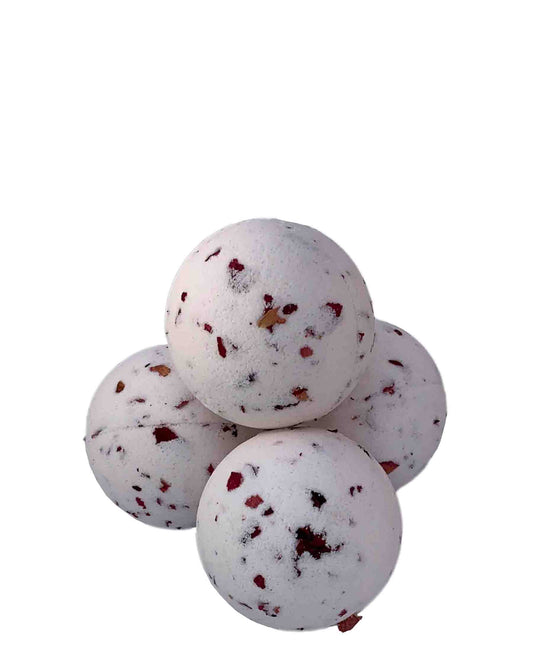 Rose petal bath bomb