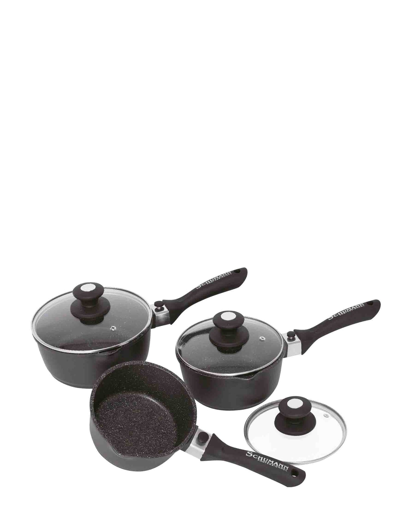 Schumann Professionnel 9 Piece Saucepan Set - Black