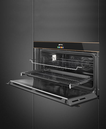 Smeg Dolce Stil Novo Pyrolytic Self Cleaning Oven - Black