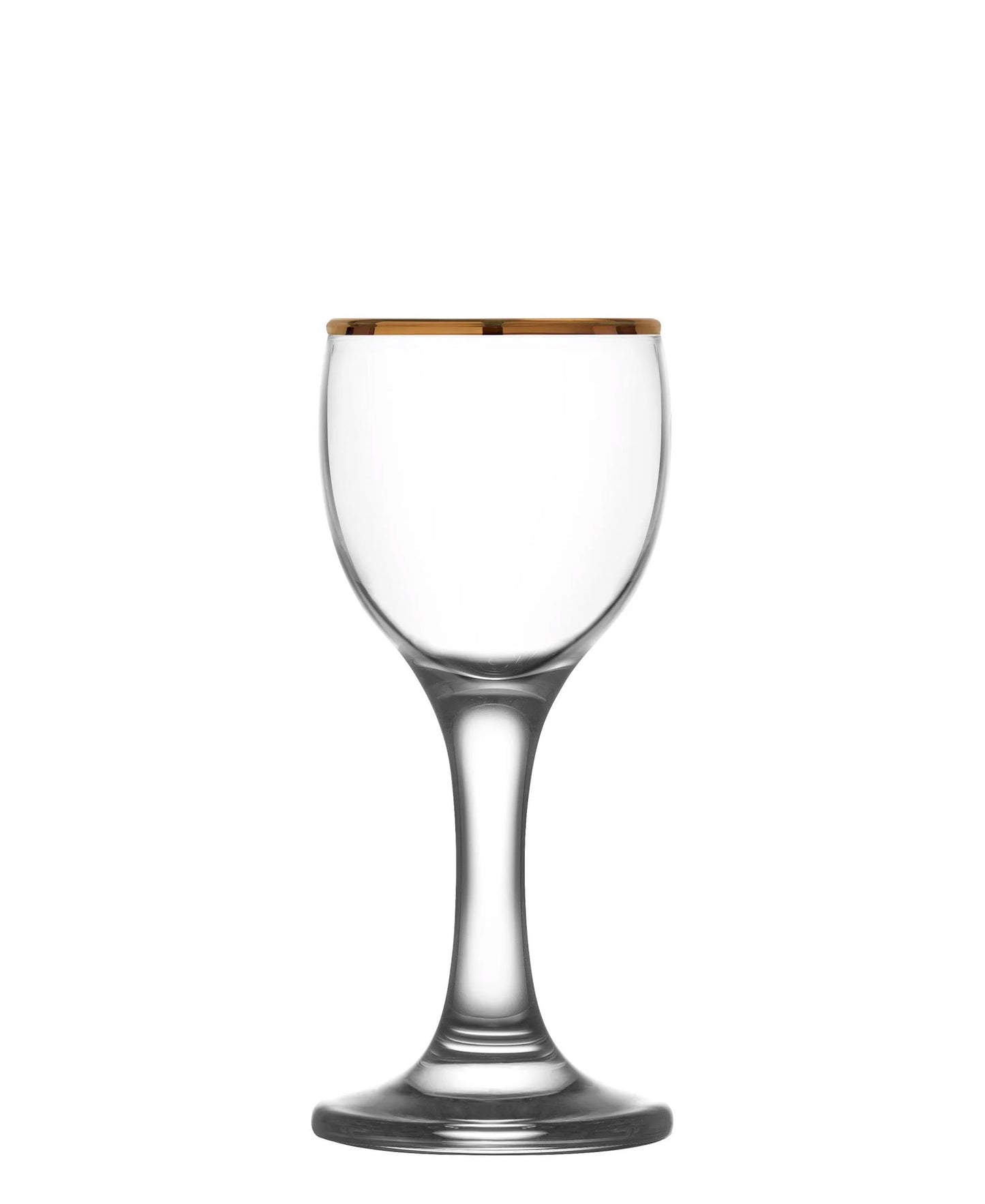 Kitchen Life 6 Piece 400ML Wine Glass - Clear With Gold Rim