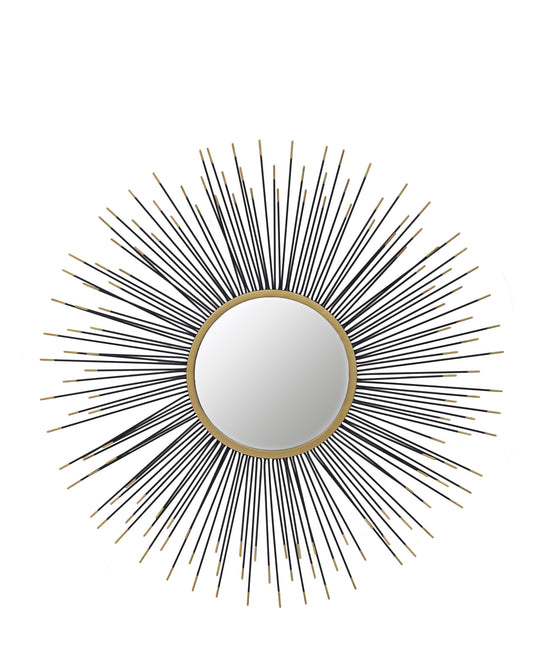 Urban Decor 81cm Spitze Round Mirror - Black & Gold