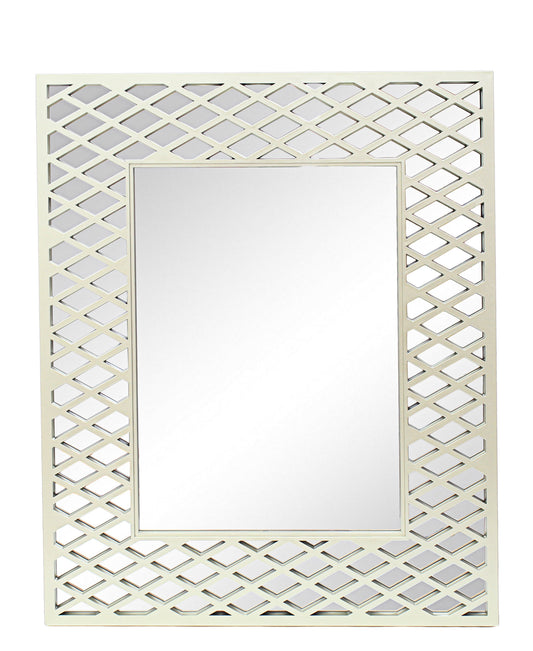 Urban Decor Striped Square Mirror - Gold