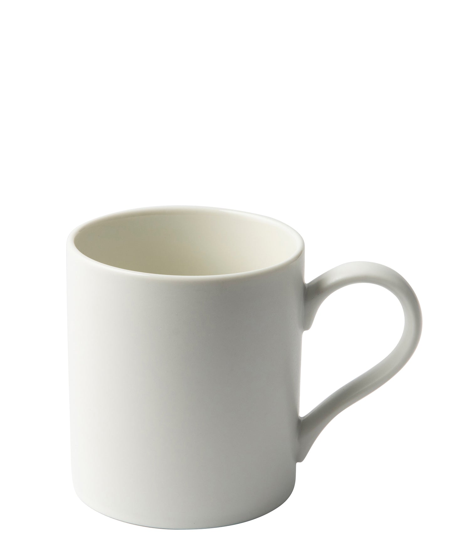 Semi-Matt & Glossy Porcelain 400ml Mug - White