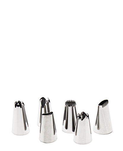 Kitchen Life Stainless Steel Cake Derator 6 Piece - Silver