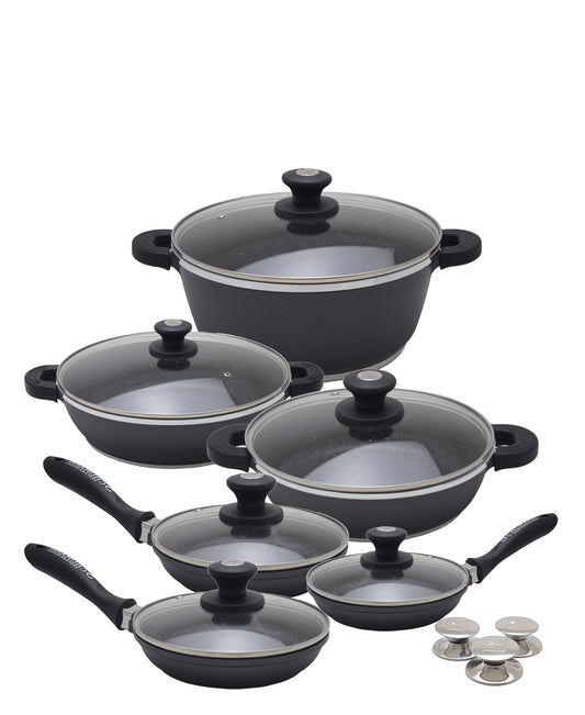 Schumann Professionnel 15 Piece Pot Set - Black