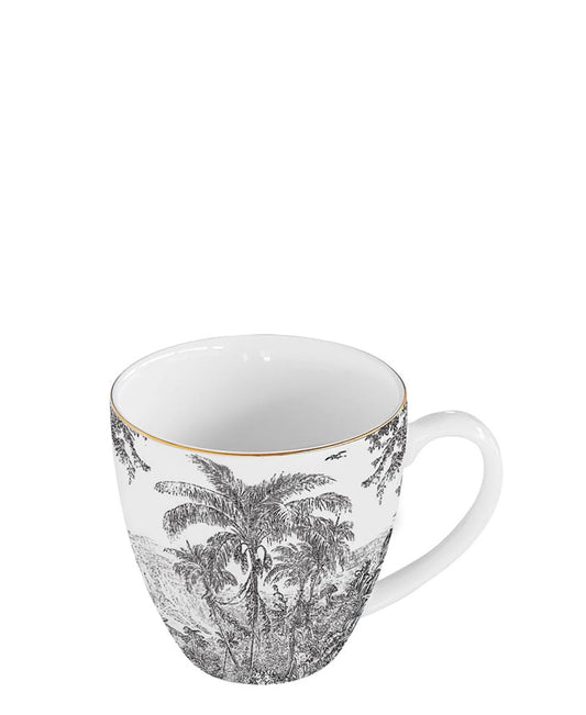 Easy Life 320ml Rain Forest Porcelain Mug - White