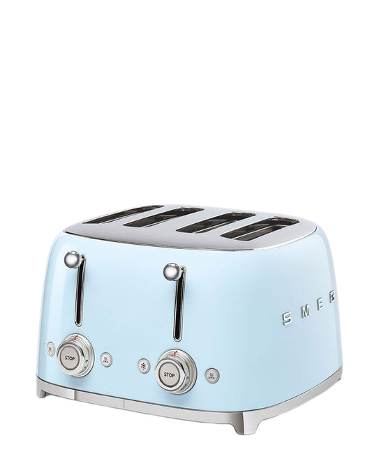 Smeg Retro 2000W 4 Slice Square Toaster - Blue