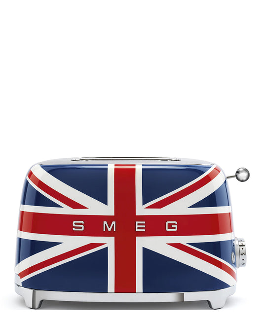 Smeg Retro Union Jack 950W 2 Slice Toaster - Blue & Red