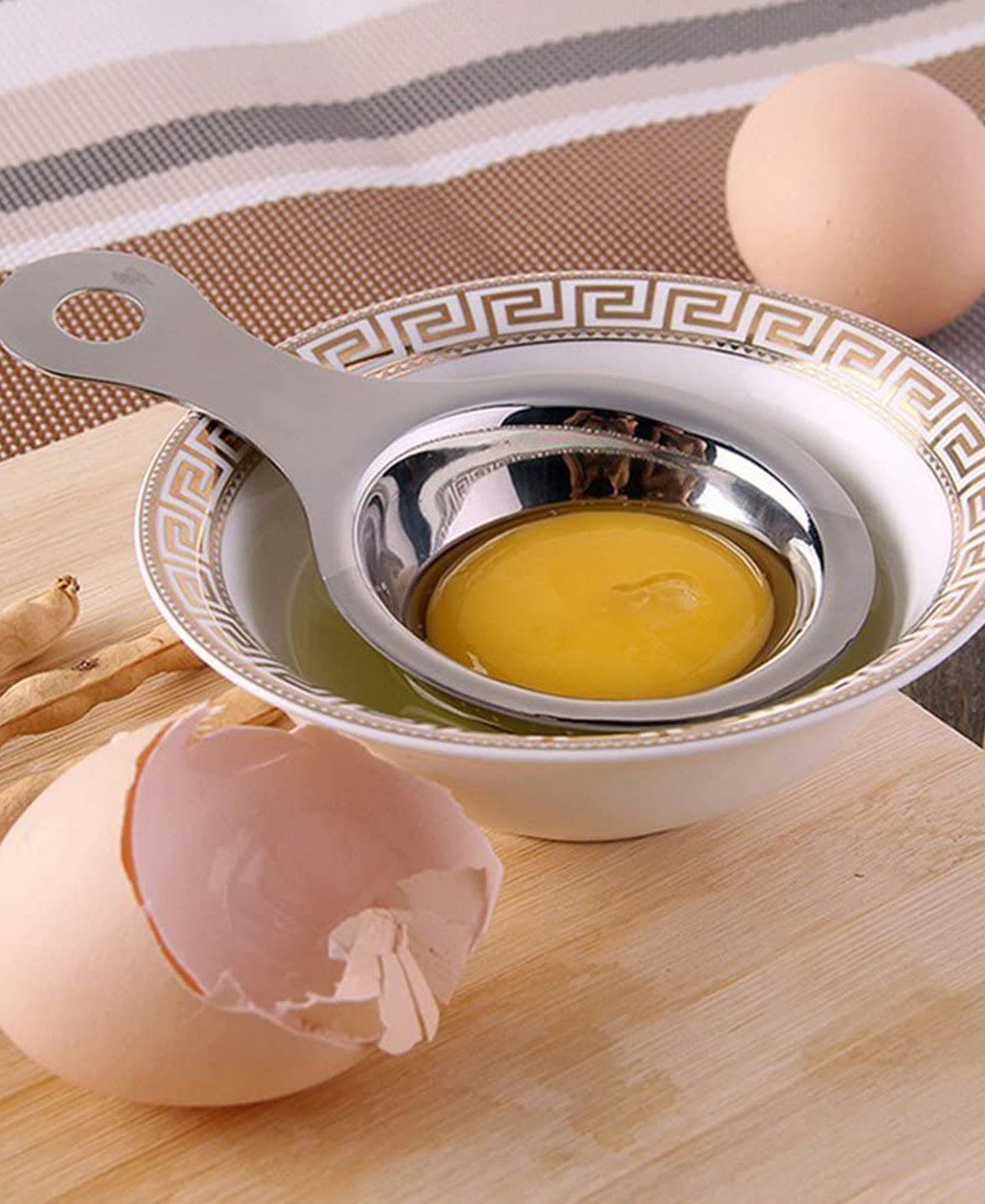 Stainless Steel Egg White Yolk Separator - Silver