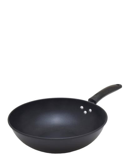 Salton Carbon Steel Wok 30cm - Black