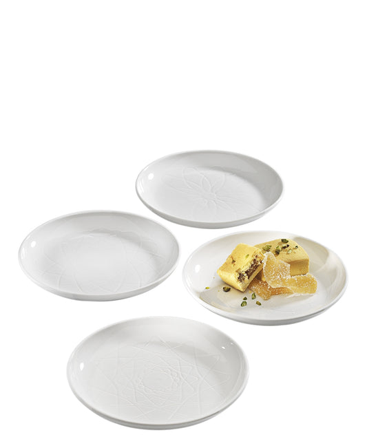 Symphony Spiro Tapas Plate Set Of 4 15cm - White