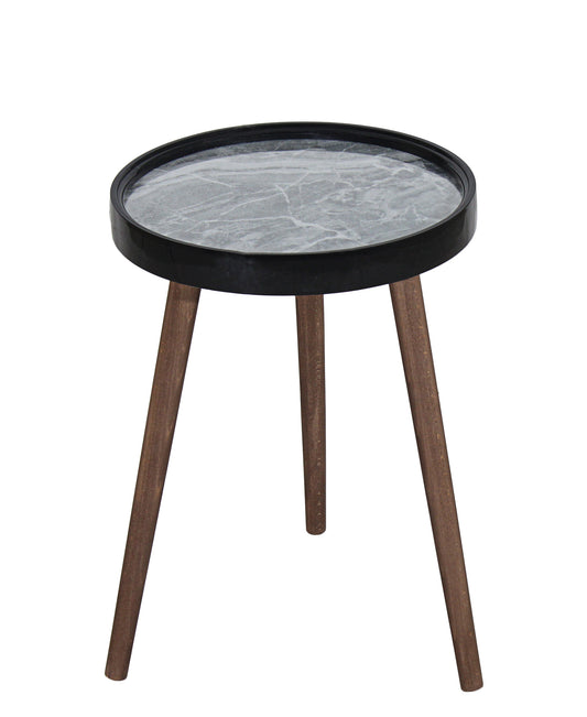 Exotic Designs Side Table - Black & Grey×2