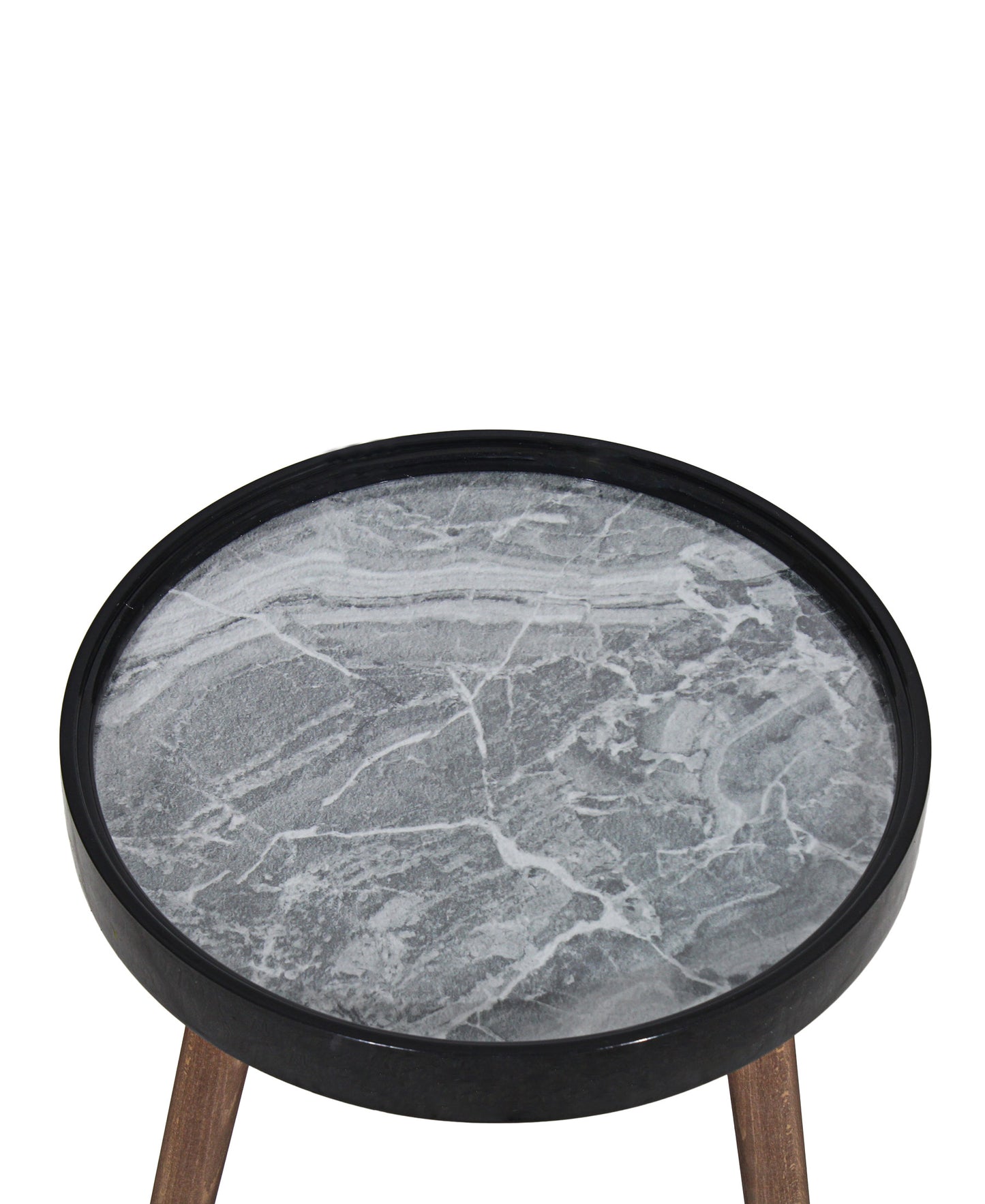 Exotic Designs Side Table - Black & Grey×2