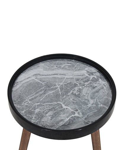Exotic Designs Side Table - Black & Grey×2