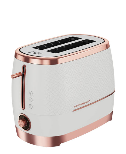 Beko Cosmopolis 2 Slice Toaster - White & Rose Gold