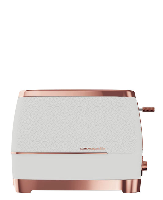 Beko Cosmopolis 2 Slice Toaster - White & Rose Gold